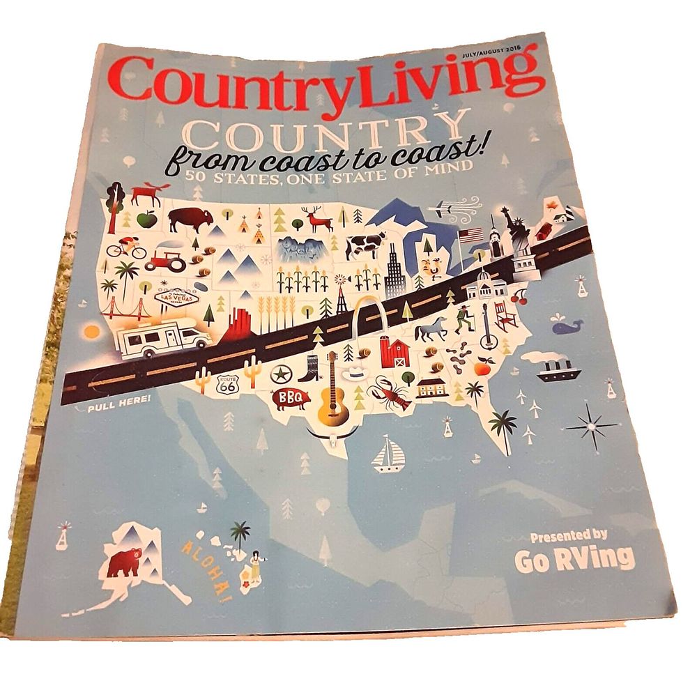 Country Living magazine Juy/August 2016 country from coast to coast